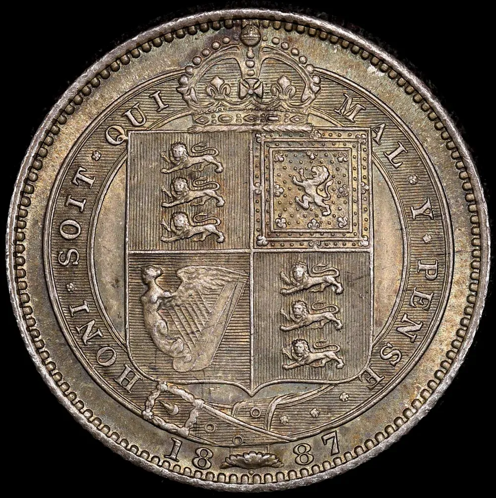  1887 Silver Shilling S#3926 Uncirculated