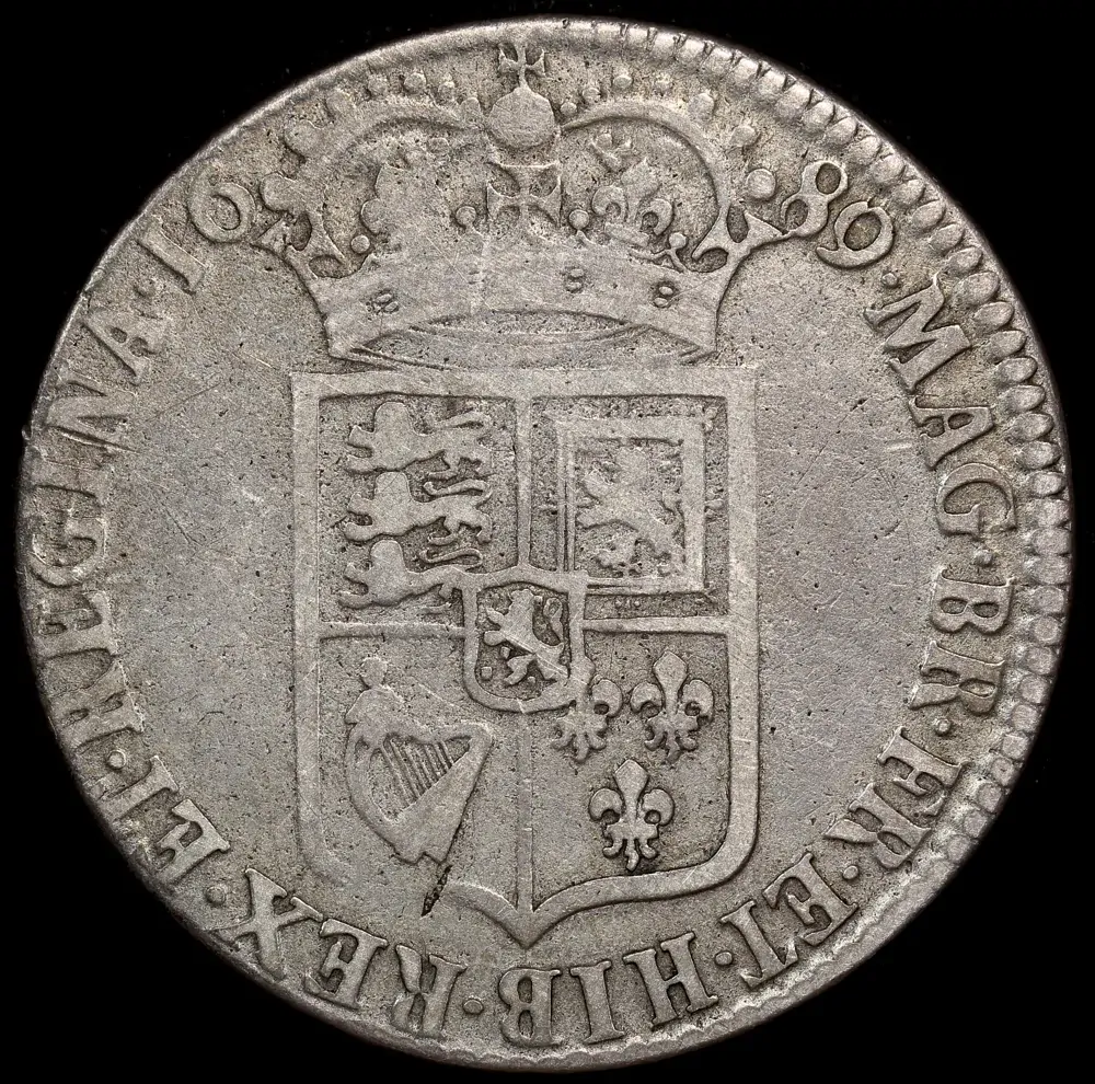  1689 Silver Half Crown Sp#3434 good Fine product image