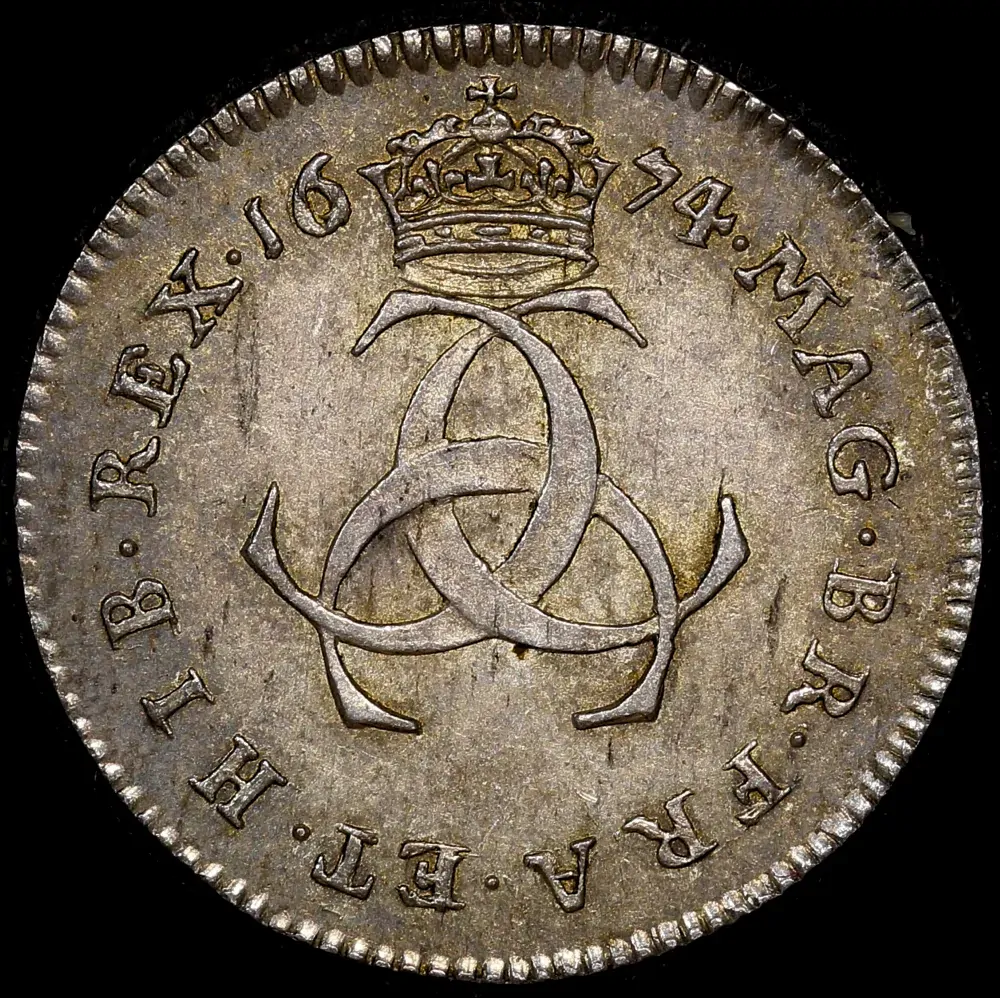  1674 Silver Threepence S#3386 Uncirculated product image