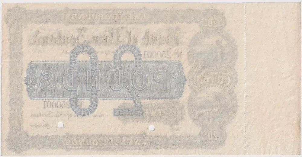 Bank of New Zealand (Christchurch) 20 Pounds Unissued Specimen Note P# S194  product image