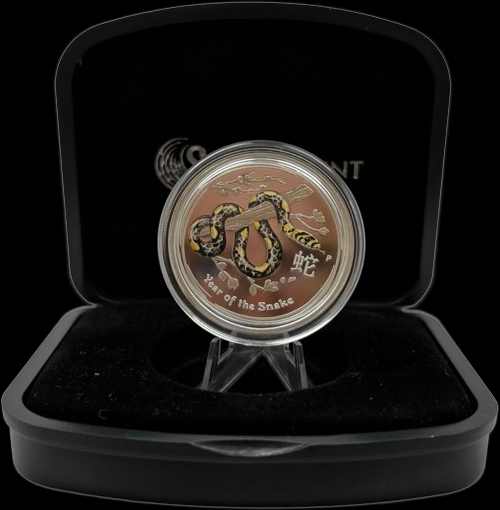 2013 Silver 1/2 Ounce Coloured Proof Coin Lunar Series II Snake