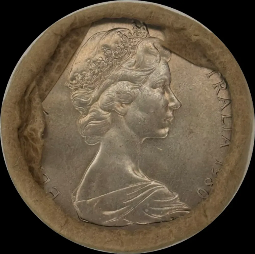 1980 50 Cent Mint Roll - Heads/Heads