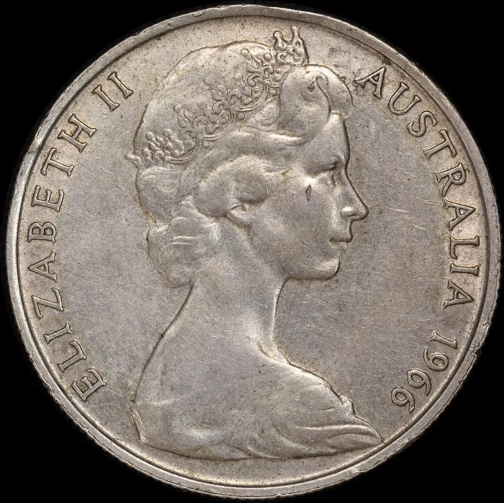 1966 50 Cent Coin Reverse Planchet Flaw Error Extremely Fine