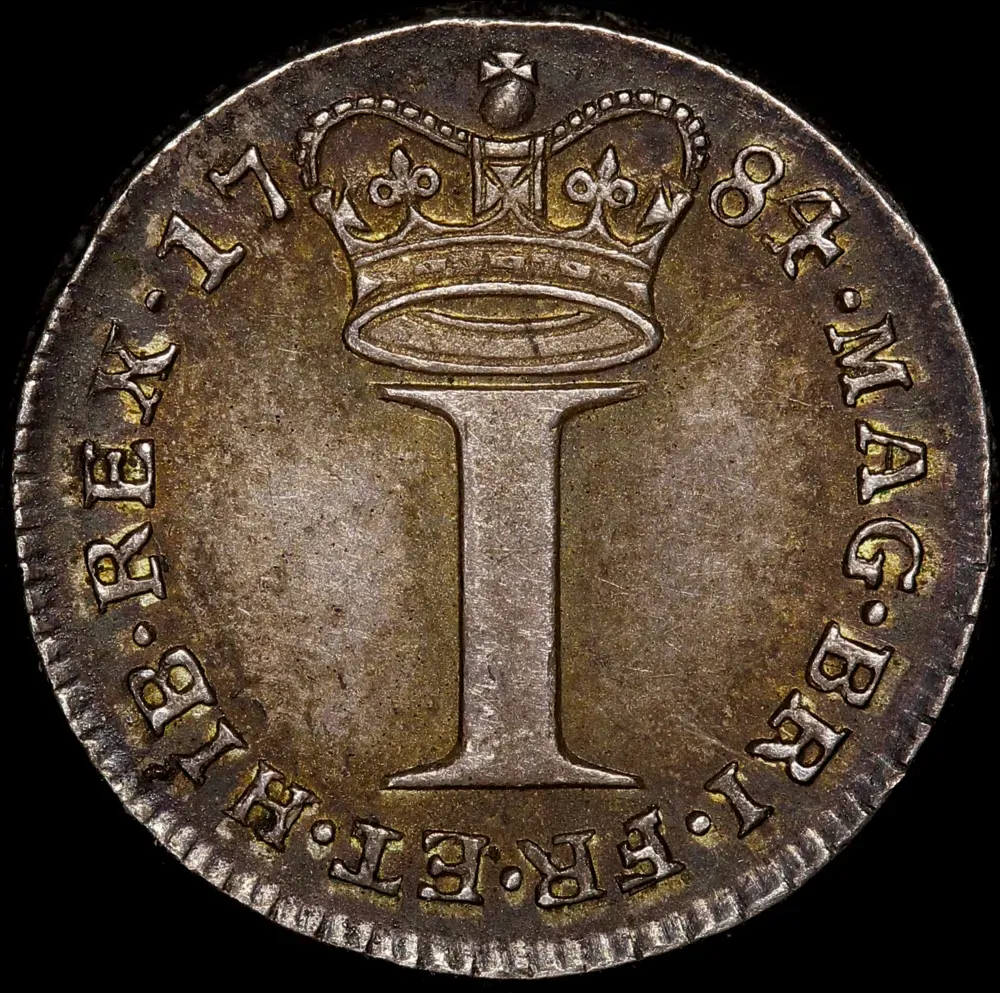 1784 Silver Penny George III S#3759 good EF product image