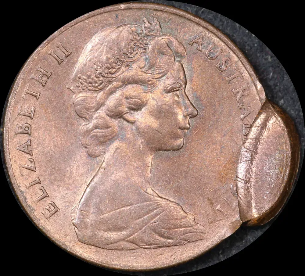 1971 Two Cent Coin Double Strike Error Uncirculated