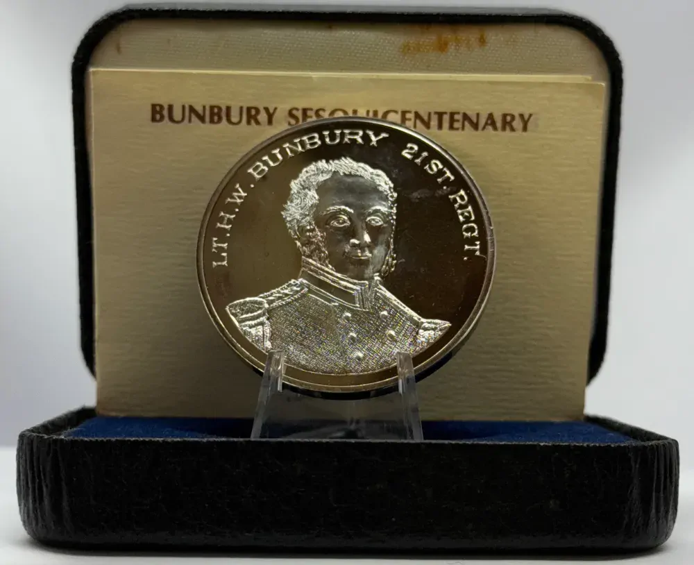 City of Bunbury Silver Proof 1oz Round 1986 150 Years C#1986/11