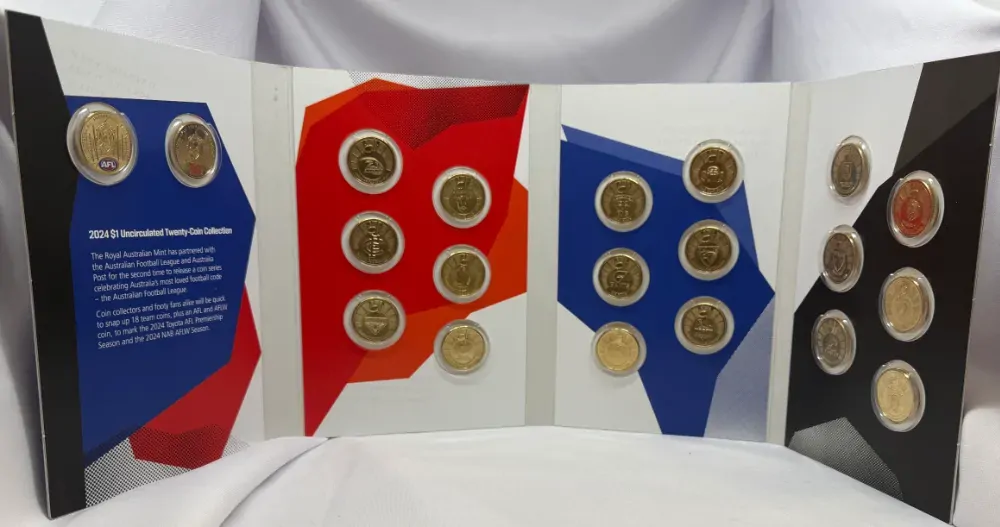 2024 $1 20 Coin Set in Folder - Australian Football League AFL product image