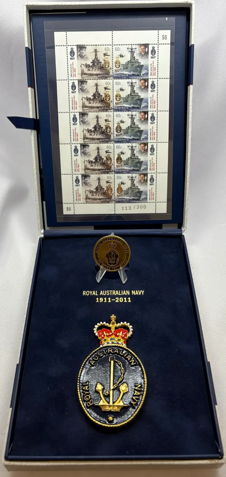 2011 1 Dollar Coin Badge and Stamp Sheet Set - Navy Centennial product image