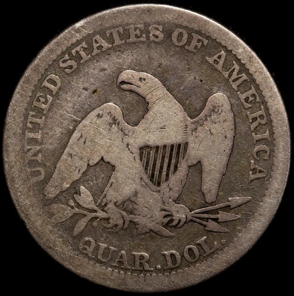United States 1854 Silver Quarter KM# 81 Very Good product image