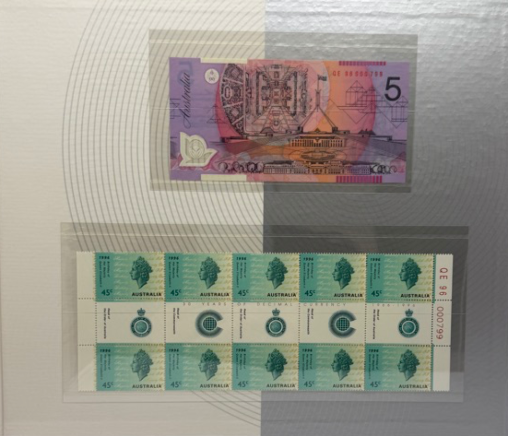 1996 5 Dollar Premium Note & Stamp Set