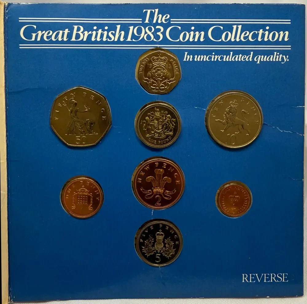 Great Britain 1983 Martini Coin Set - Includes the Rare Newpence Mule Error product image
