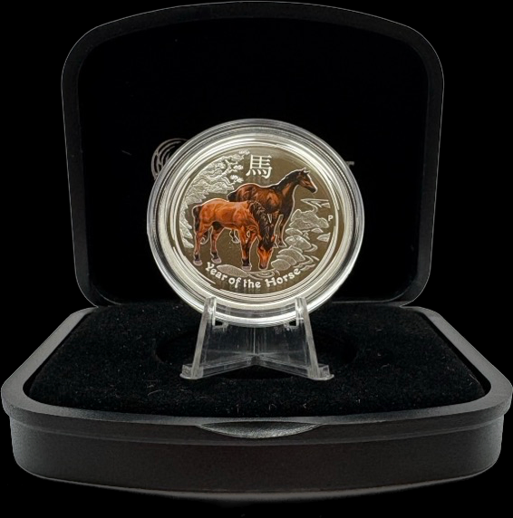 2014 Silver 1/2 Ounce Coloured Coin Lunar Year of the Horse