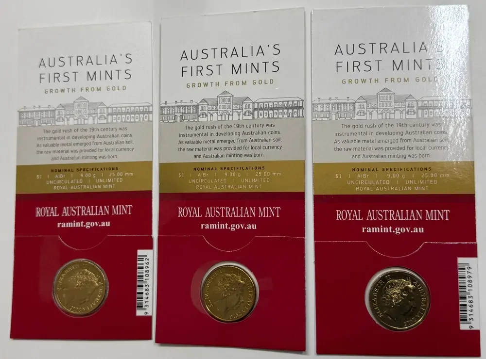 2016 3 Coin Counterstamp Set - Australia's First Mints product image