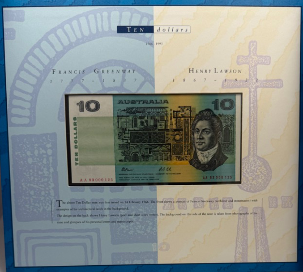 1993 10 Dollar Premium Banknote Portfolio