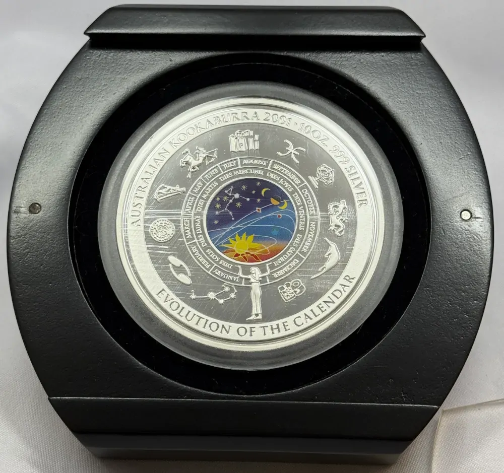 2001 Silver 10oz Proof Coin - Evolution Of the Calendar