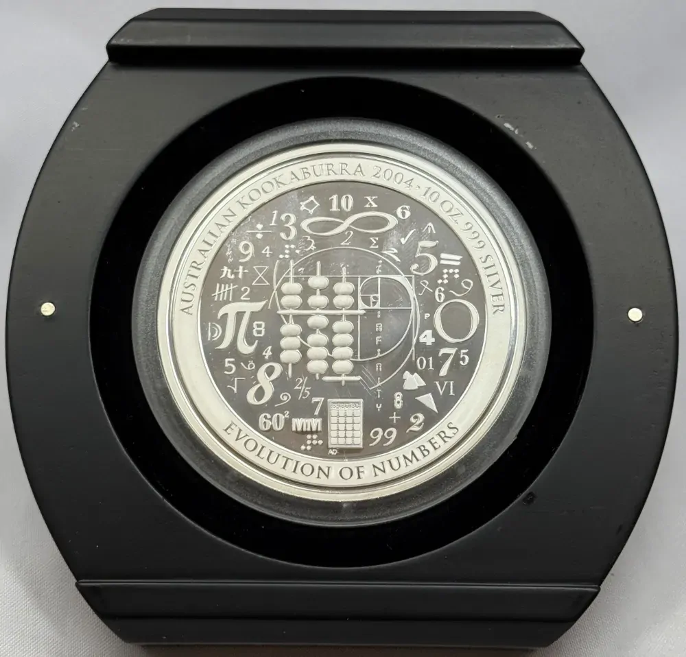 2004 Silver 10oz Proof Coin - Evolution of Numbers
