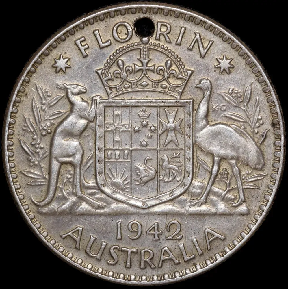 United States Navy Unofficial Dog Tag on a 1942 Melbourne Florin