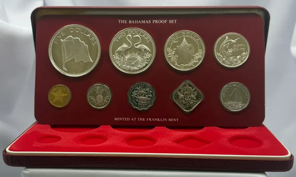 Bahamas 1977 Silver Proof Coin Set (9) product image