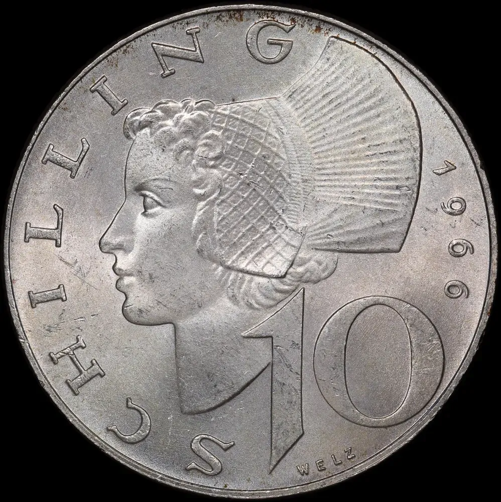 Austria 1966 Silver 10 Schilling KM#2882 Uncirculated
