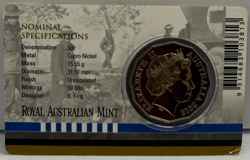 2016 50 Cent Uncirculated Coin Australia at War Korean War product image