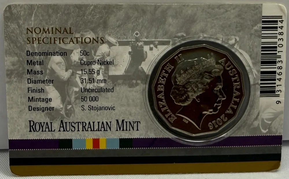 2016 50 Cent Uncirculated Coin Australia at War Malayan Emergency product image