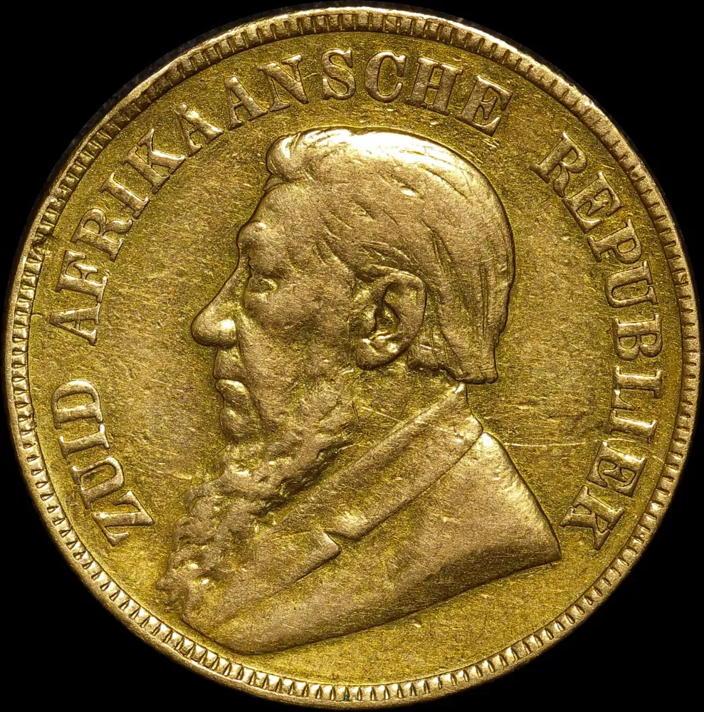 South Africa 1896 Gold Pond KM#10.2 Ex Mount product image