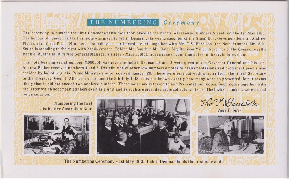 1993 20 Dollar Folder 80th Anniversary of Australian Notes