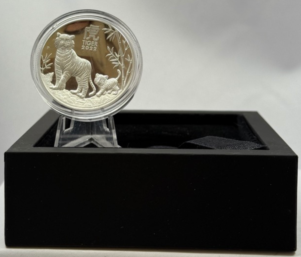 2022 Silver 1oz Proof High Relief Coin Lunar Tiger product image
