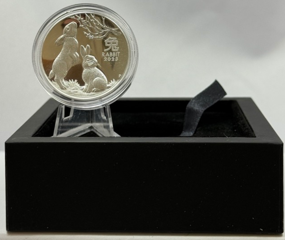 2023 Silver 1oz Proof High Relief Coin Lunar Rabbit product image