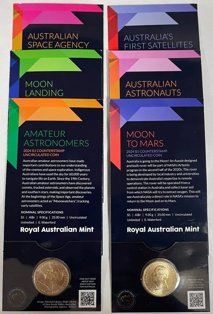 2024 1 Dollar 6 Coin Perth Counterstamp Set Out of this World