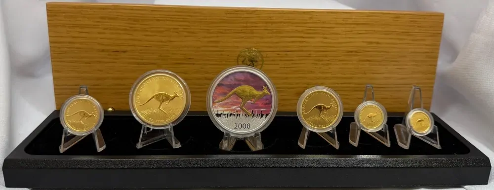 2008 Gold 6 Coin Australian Kangaroo Prestige Set product image