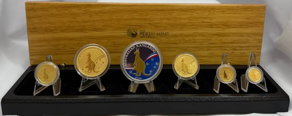 2009 Gold 6 Coin Australian Kangaroo Prestige Set product image