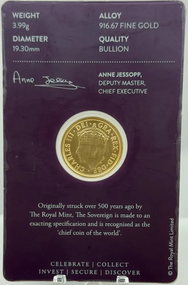 Great Britain 2023 Gold Half Sovereign Charles III Uncirculated Coronation product image