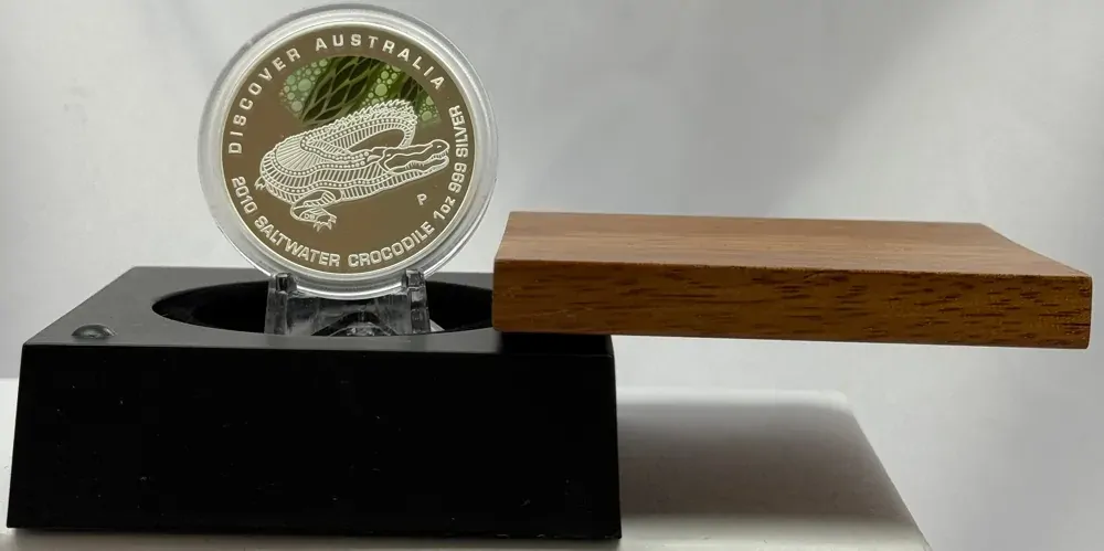 2010 Silver 1oz Proof Coin Discover Australia - Crocodile