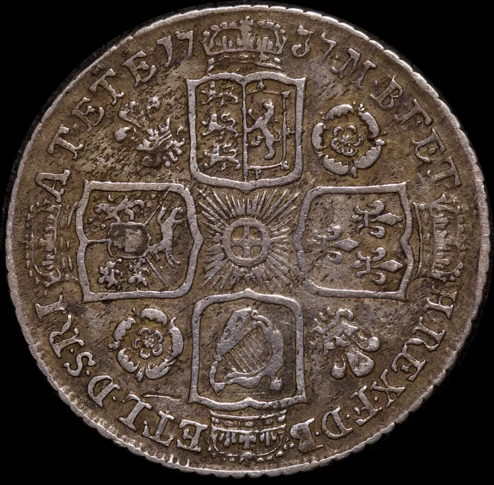 1737 Silver Shilling George II  S#3700 about VF product image
