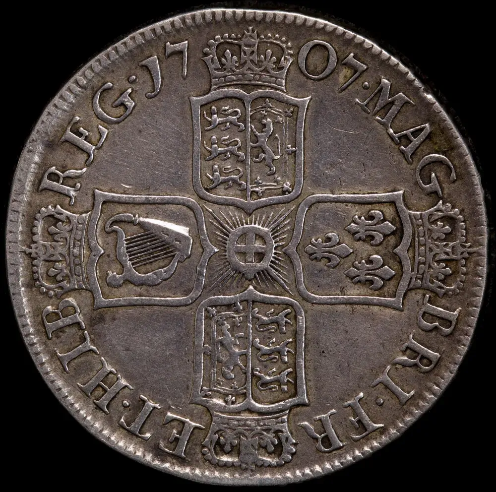 1707 Silver Halfcrown Anne S#3604 about VF product image