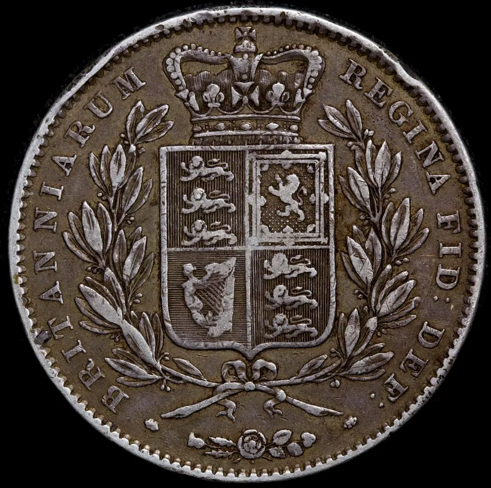 1845 Silver Crown Victoria S#3882 Very Fine