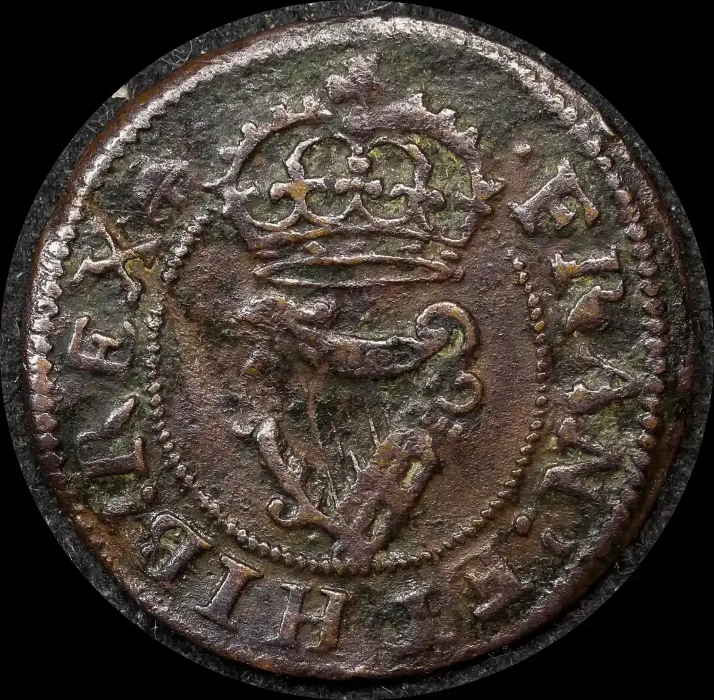 1625 - 1649 Copper Farthing Charles /  S#C1FA-045 Fine