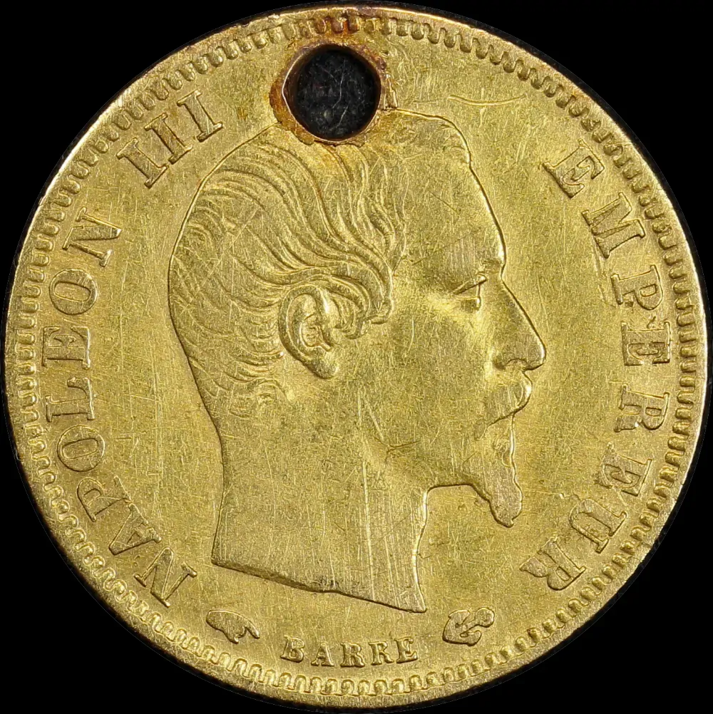 France 1856 Gold 5 Francs KM# 787.1 good VF product image