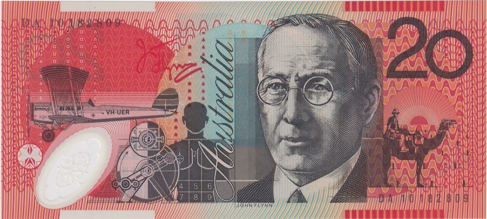 2010 $20 Note AA10 First Prefix R421cF Stevens/Henry Uncirculated