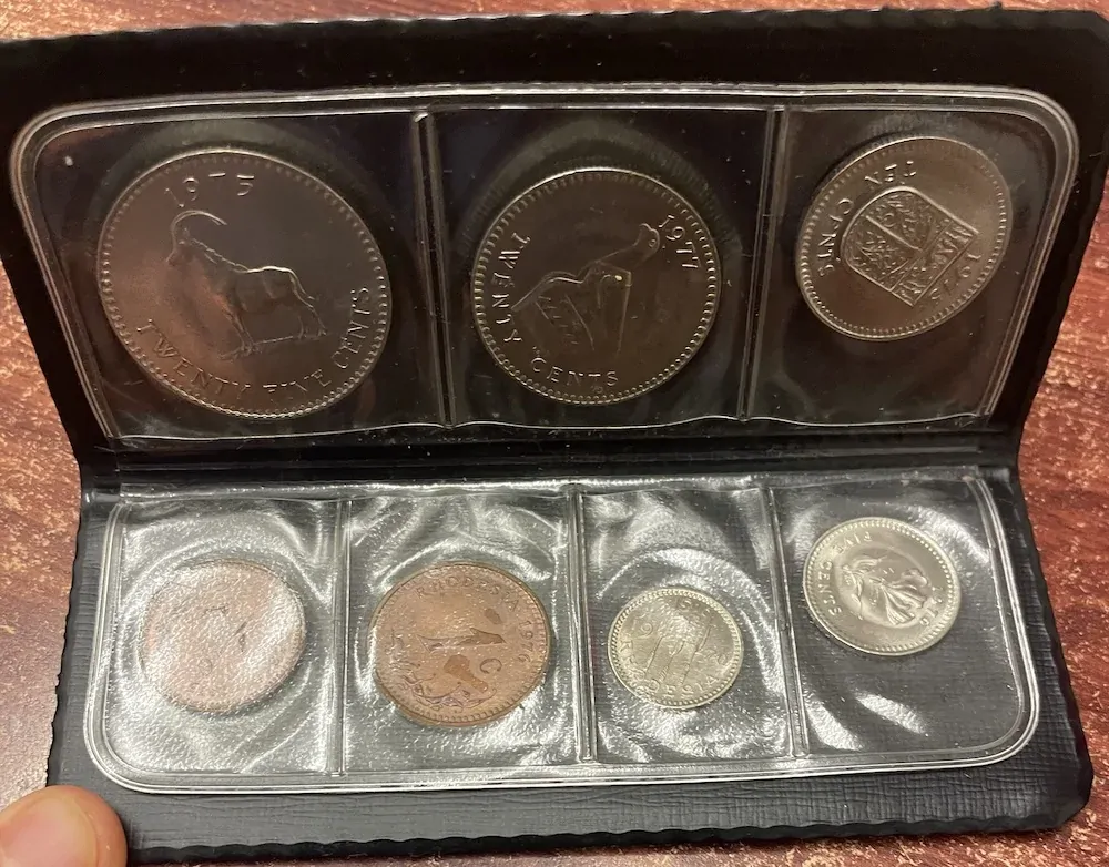 Rhodesia 1970 - 1977 Uncirculated Mint Coin Set product image