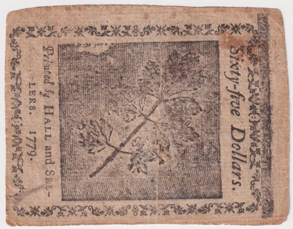 United States 1779 Continental 65 Dollar Currency Note Fine product image