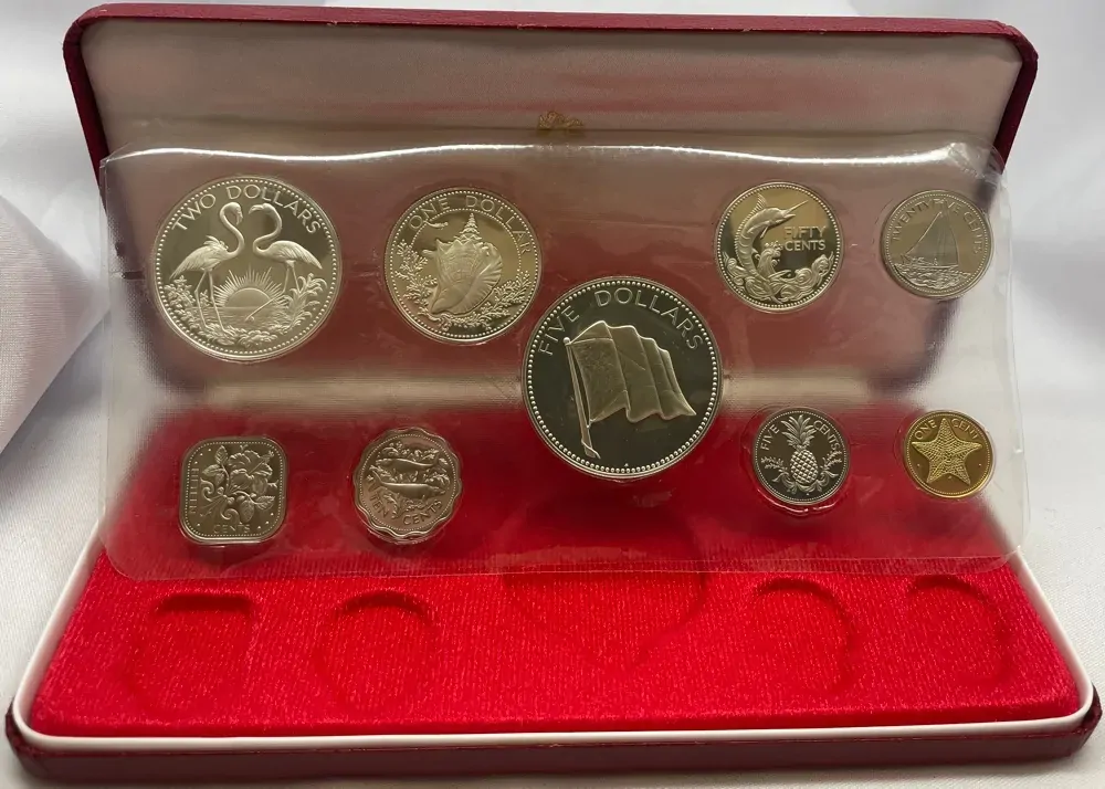 Bahamas 1975 Silver Proof Coin Set (9) product image