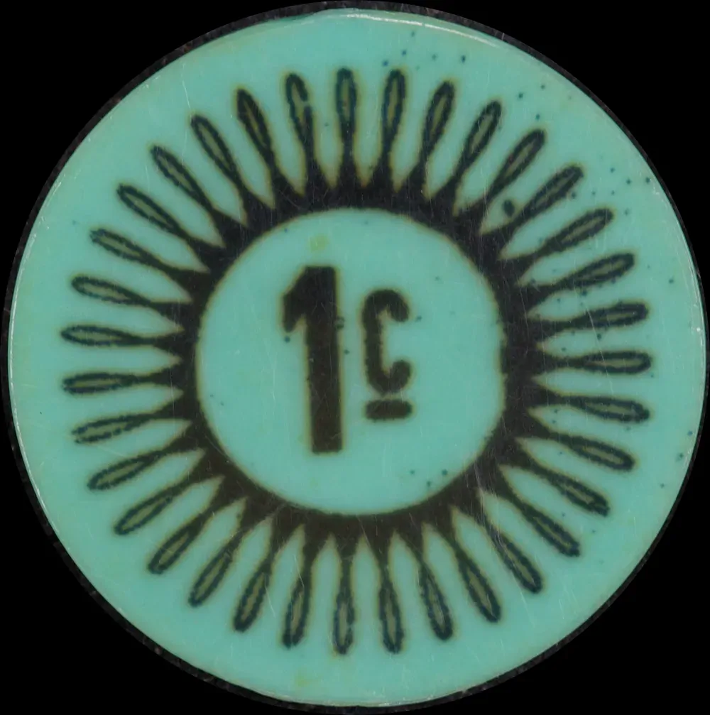 Keeling-Cocos Islands 1968 Plastic 1 Cent Token KM#Tn8 Uncirculated product image