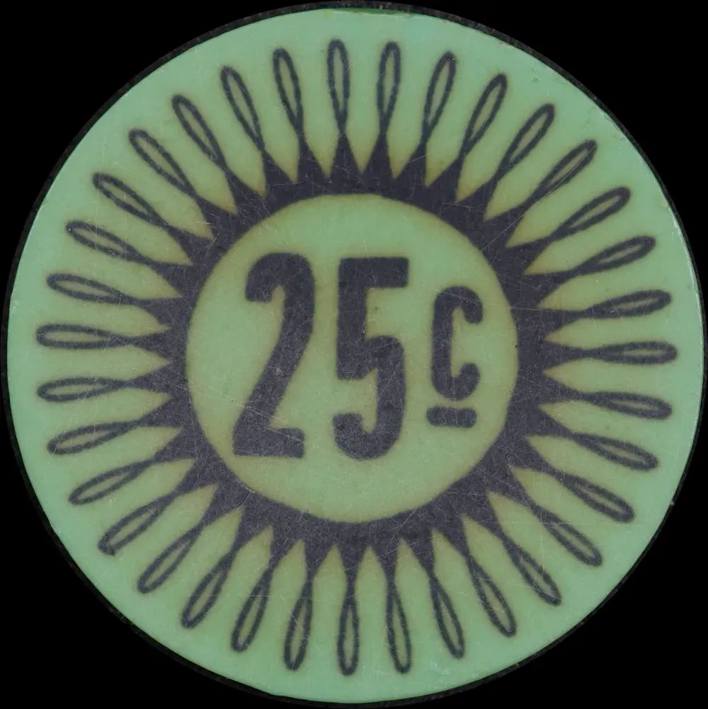 Keeling-Cocos Islands 1968 Plastic 25 Cent Token KM#Tn11 Uncirculated product image