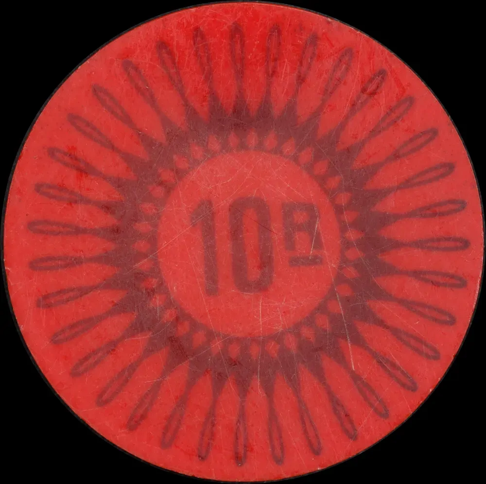 Keeling-Cocos Islands 1968 Plastic 10 Rupee Token KM#Tn16 Uncirculated product image