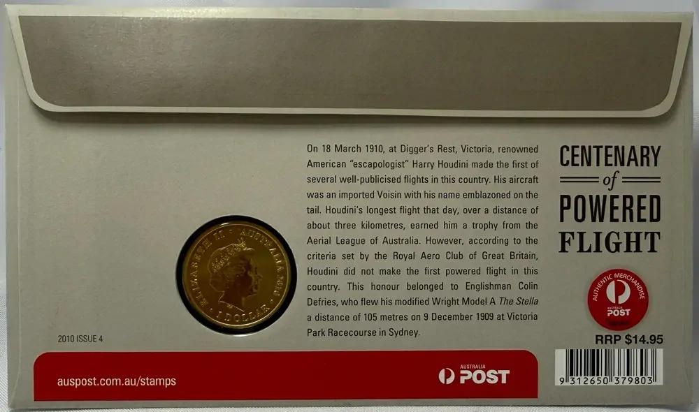 2010 1 Dollar PNC Centenary of Powered Flight 