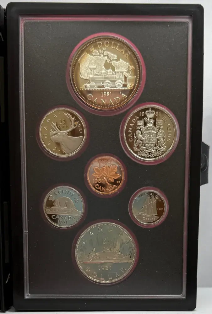 Canada 1981 7 Coin Proof Set Trans-Canada Railway