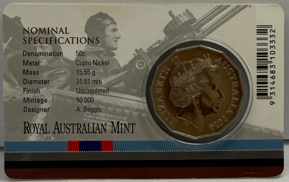2014 50 Cent Uncirculated Coin Australia At War - Australian Flying Corps product image