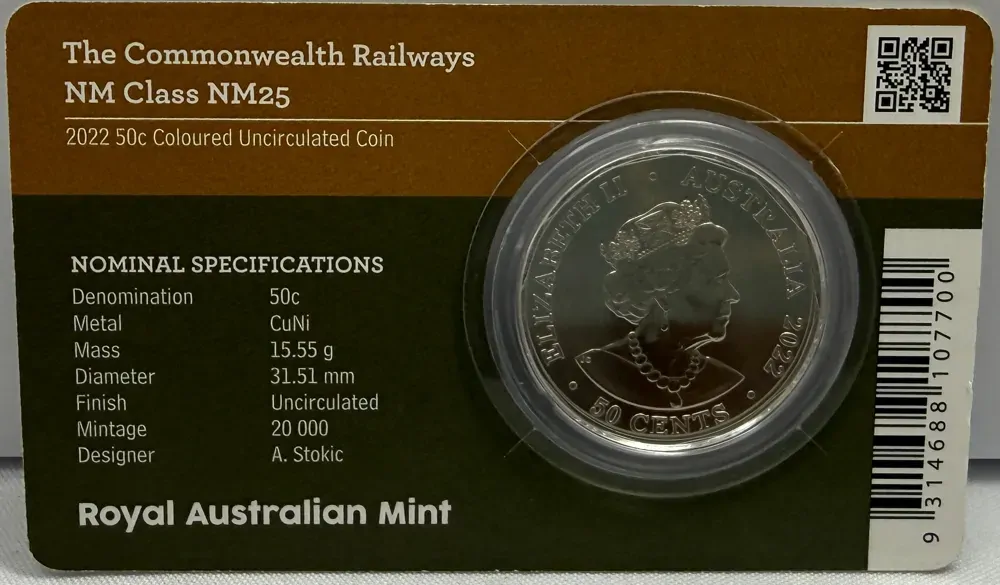 2022 50 Cent Uncirculated Coin Steam Power Commonwealth Railways